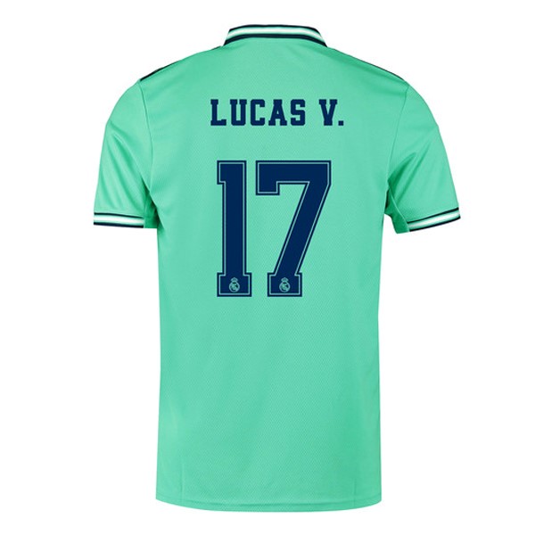 Camiseta Real Madrid NO.17 Lucas V. Tercera equipo 2019-20 Verde